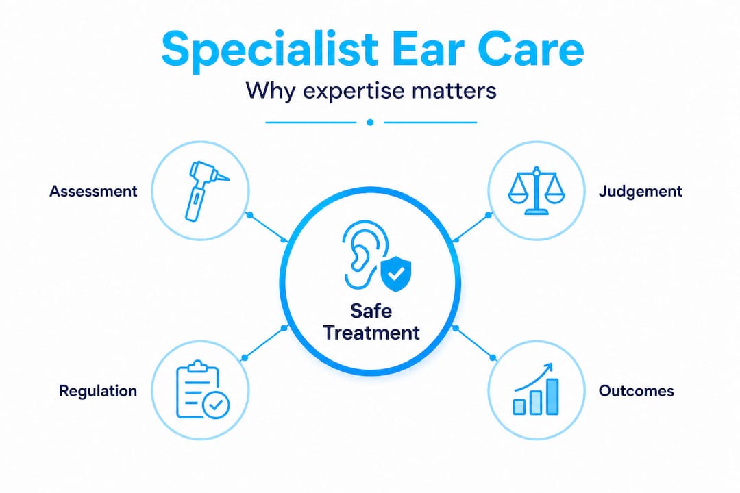 Infographic specialist ear care hierarchy