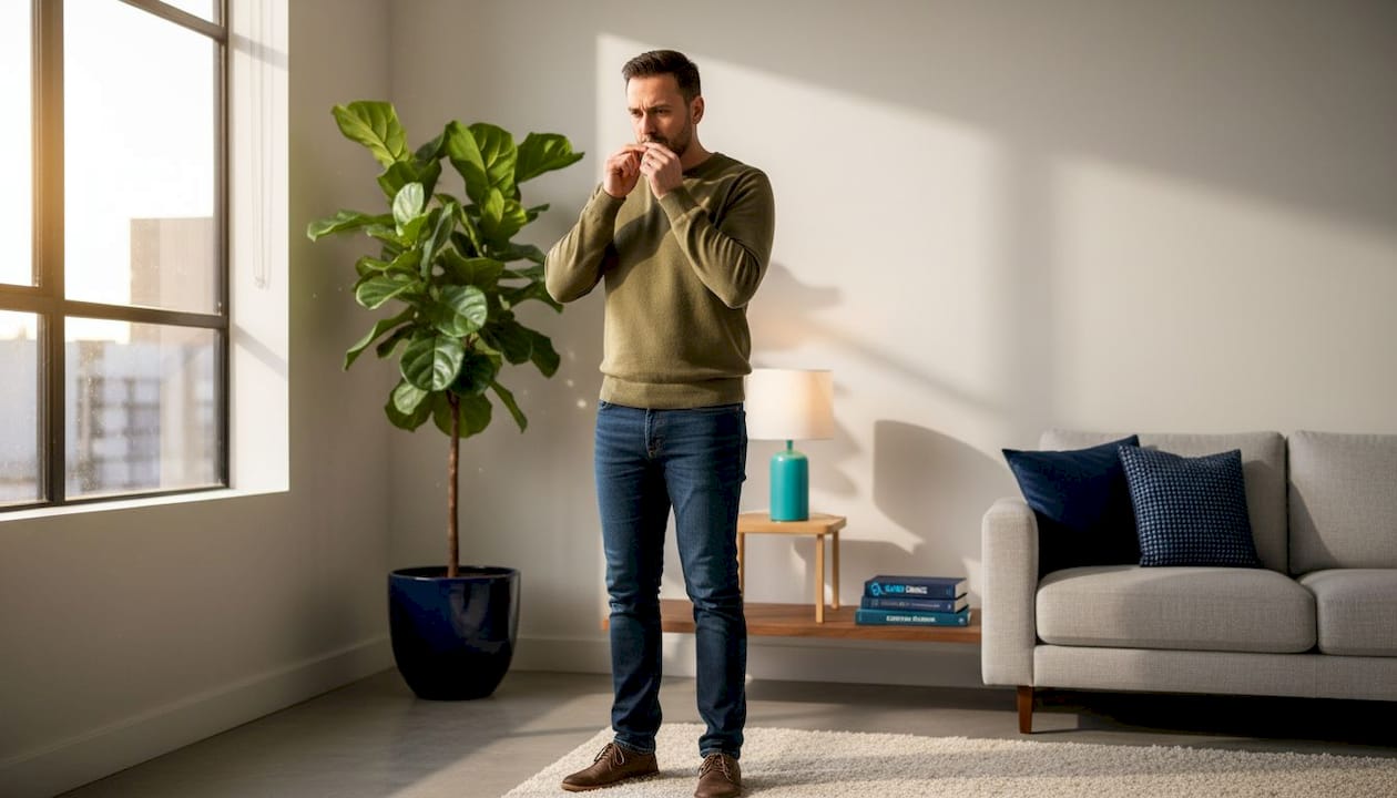 Man tries to relieve blocked ears at home