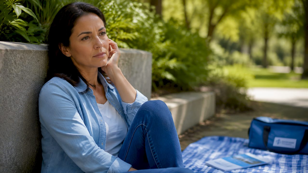 Woman consulting about ear problems in clinic