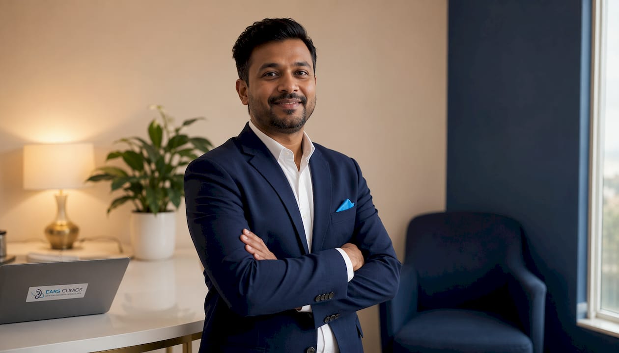 Friendly healthcare practitioner portrait in clinic