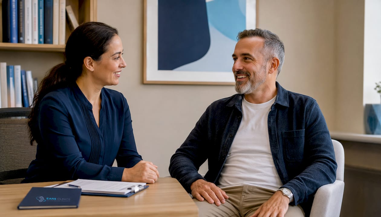 Practitioner and patient friendly consultation indoors