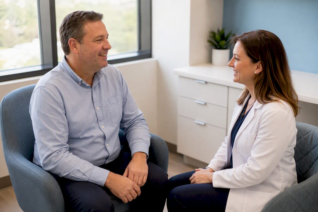 Patient and practitioner consultation in clinic