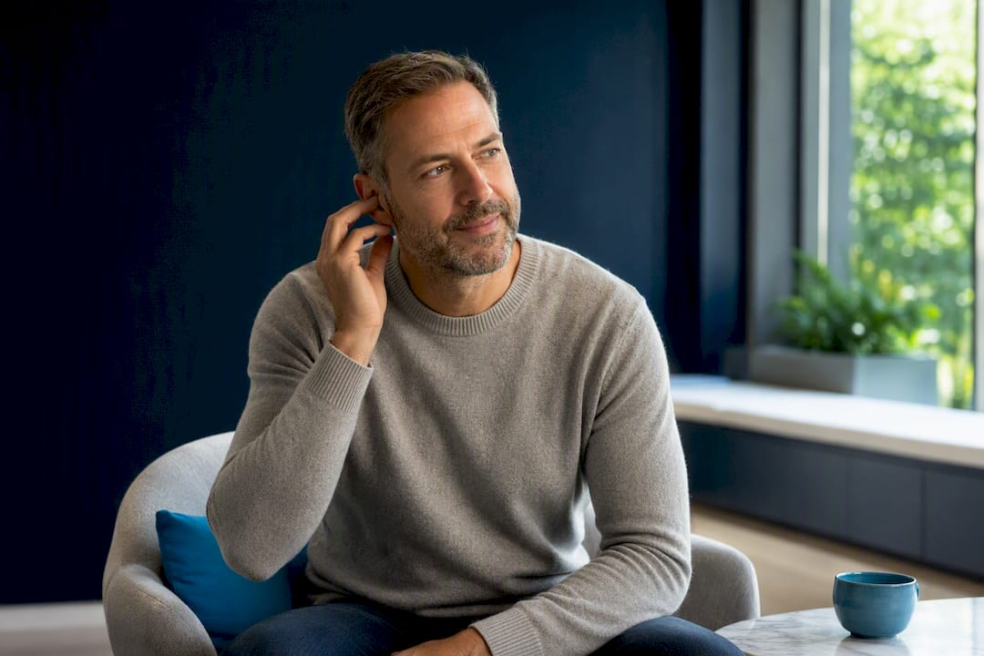 Adult noticing a blocked ear after microsuction