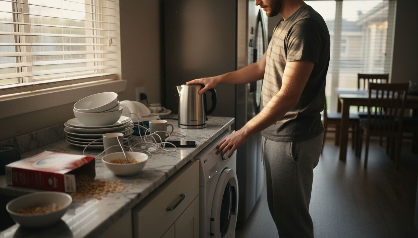 Person using multiple appliances at once