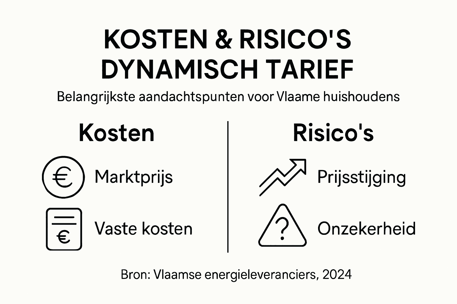 Infographic: Wat kosten en welke risico’s brengen dynamische tarieven met zich mee?
