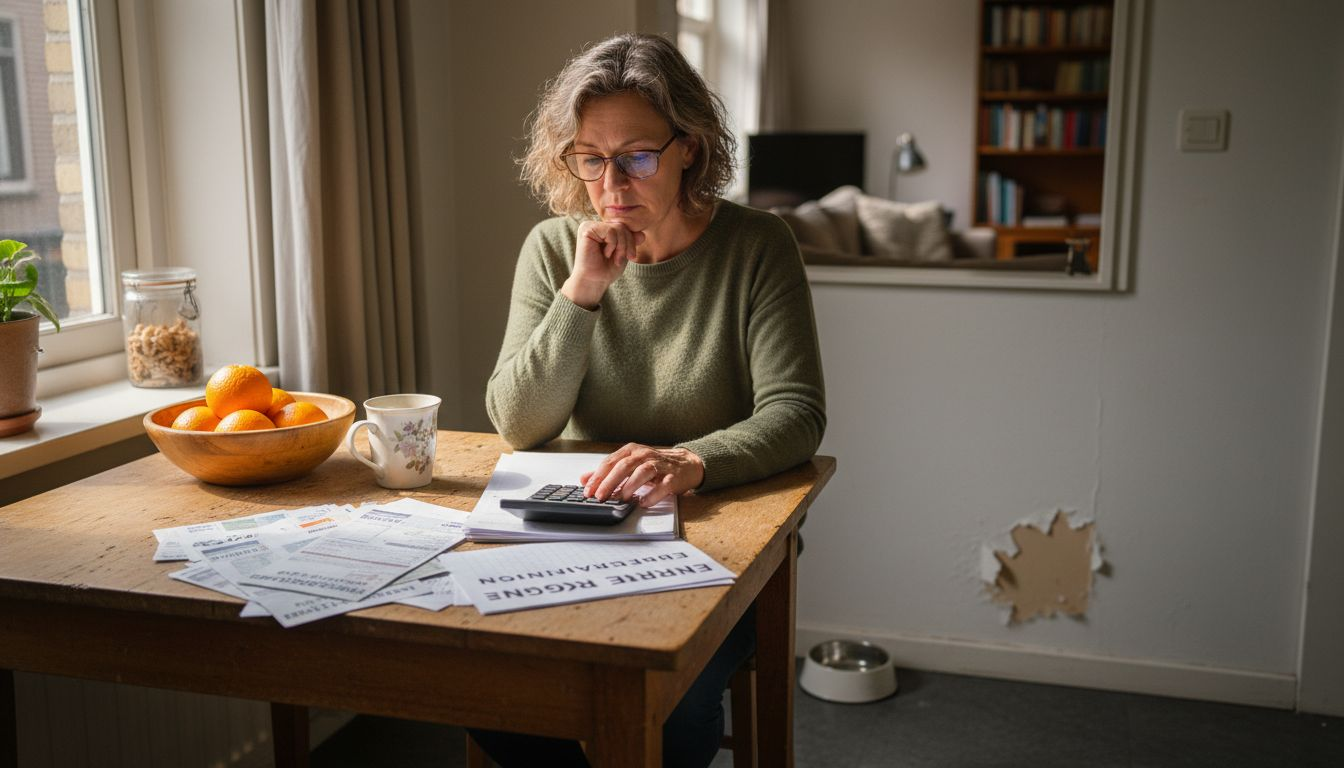 Vrouw rekent uit hoeveel energie ze dit jaar kan besparen