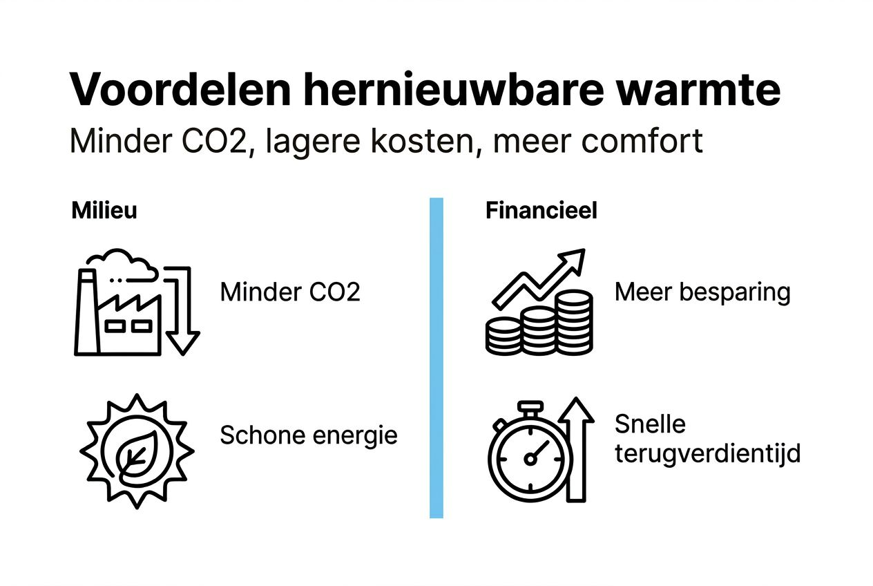 Overzicht: de voordelen van duurzame warmte per toepassingsgebied