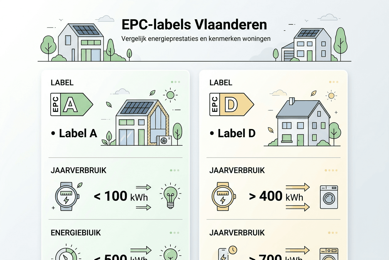 Infographic: een helder overzicht van EPC-labels en hun belangrijkste kenmerken