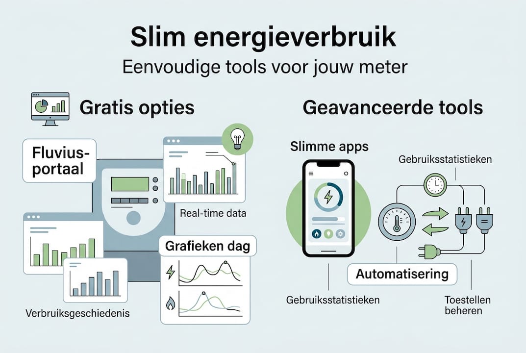 Infographic: handige tools om je energieverbruik slimmer te beheren