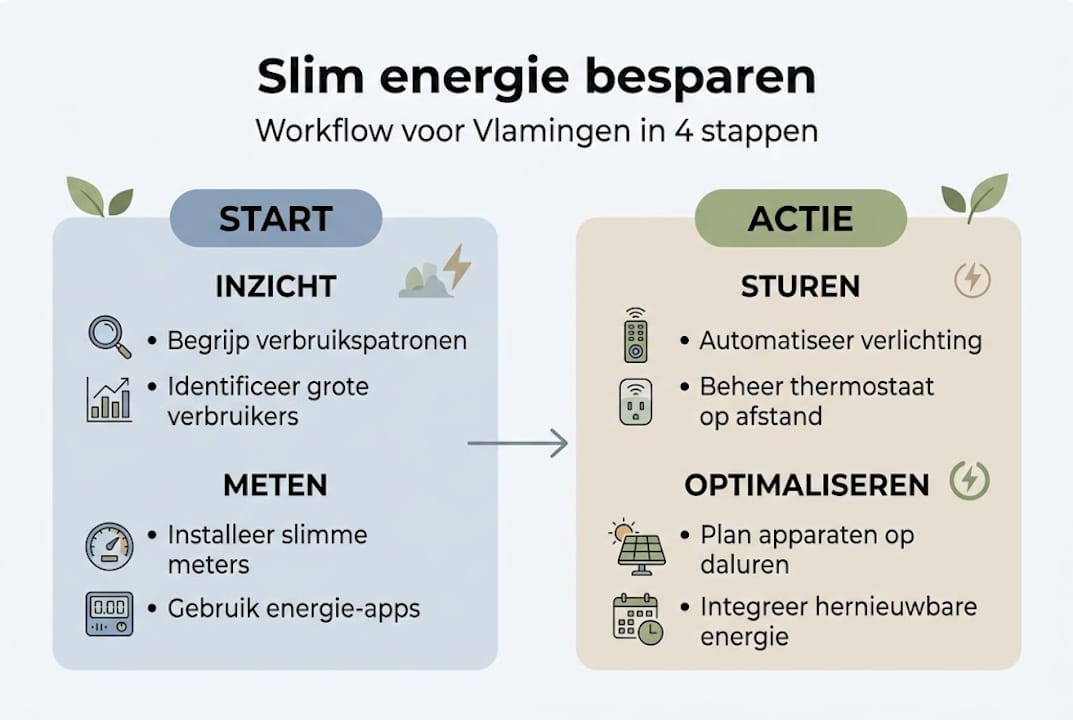 Stroomschema: zo bespaar je energie in Vlaanderen