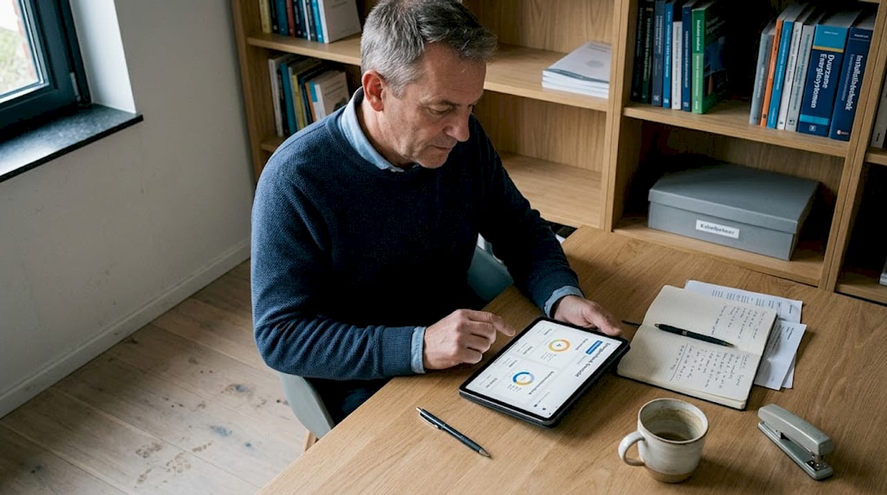 Man onderzoekt hoe hij zijn huis zelfstandig van energie kan voorzien
