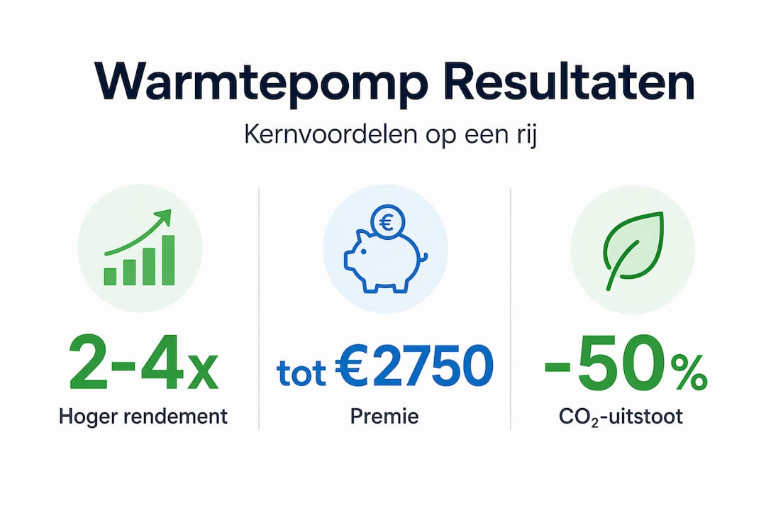 Infographic: De voordelen van een warmtepomp – rendement en besparingen op een rij