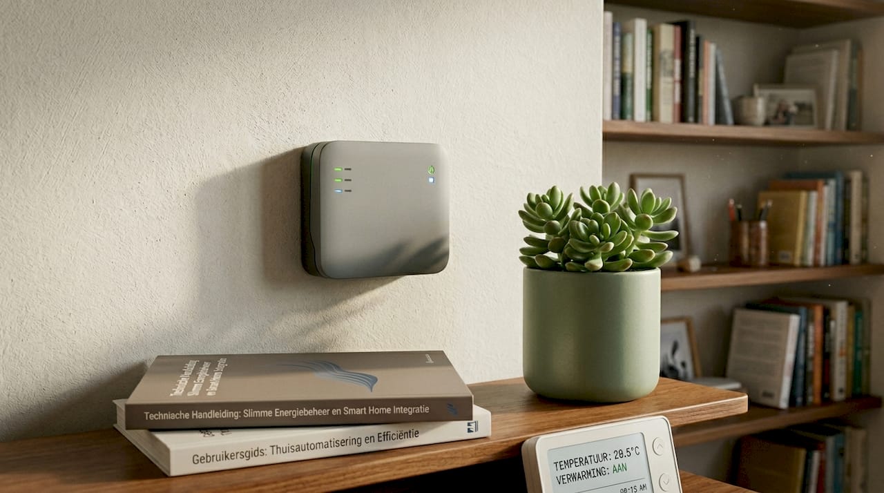 Een slim energiesysteem voor thuis, netjes weggewerkt in de woonkamer.