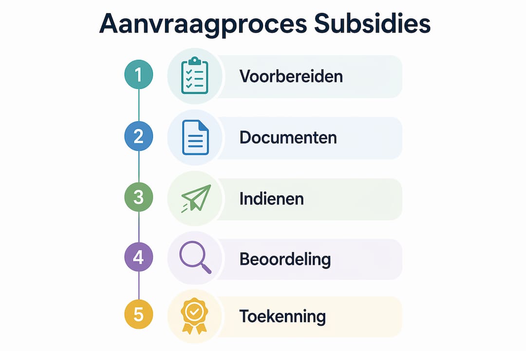 Infographic: stap voor stap een subsidie aanvragen