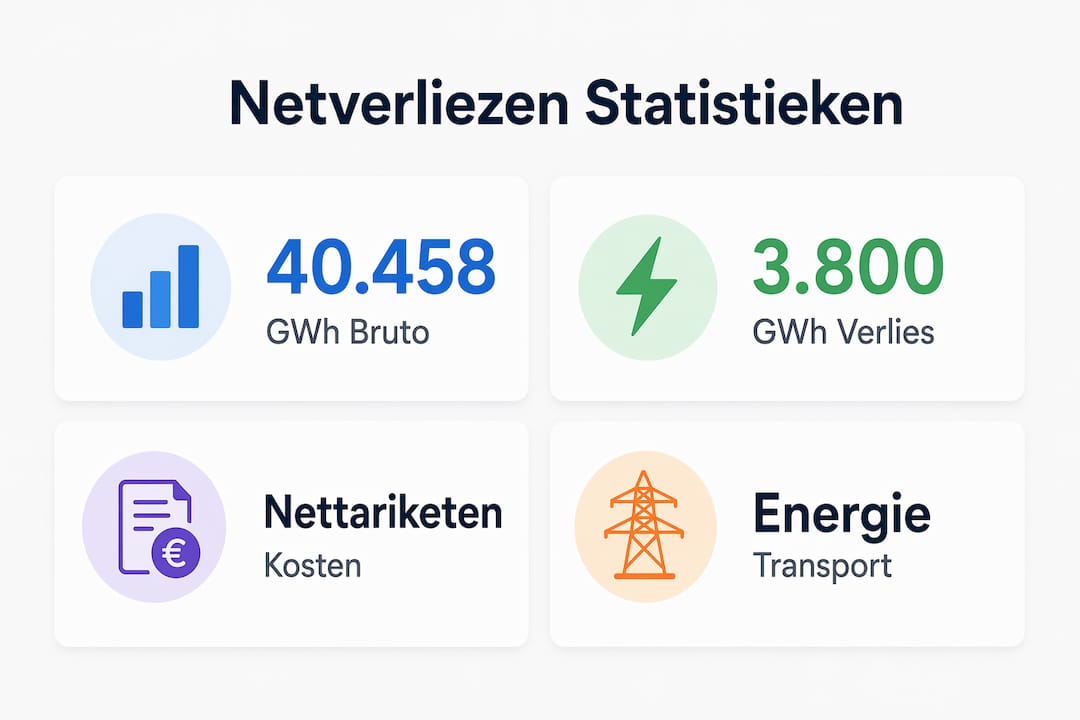 Infographic met cijfers over elektriciteitsverliezen in het net
