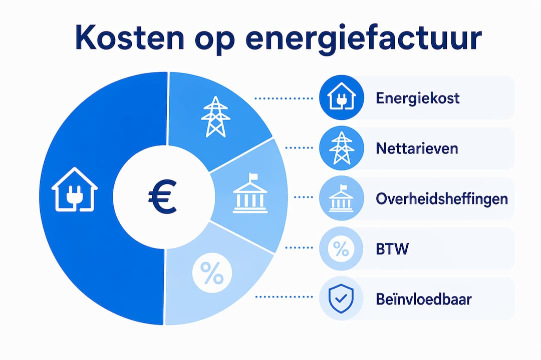 Infographic: Wat betaal je precies op je energierekening?