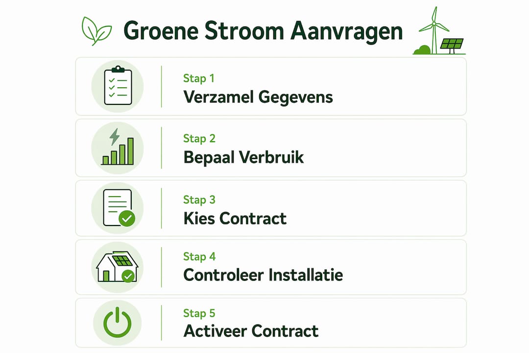 Infographic: zo vraag je eenvoudig groene stroom aan in Vlaanderen
