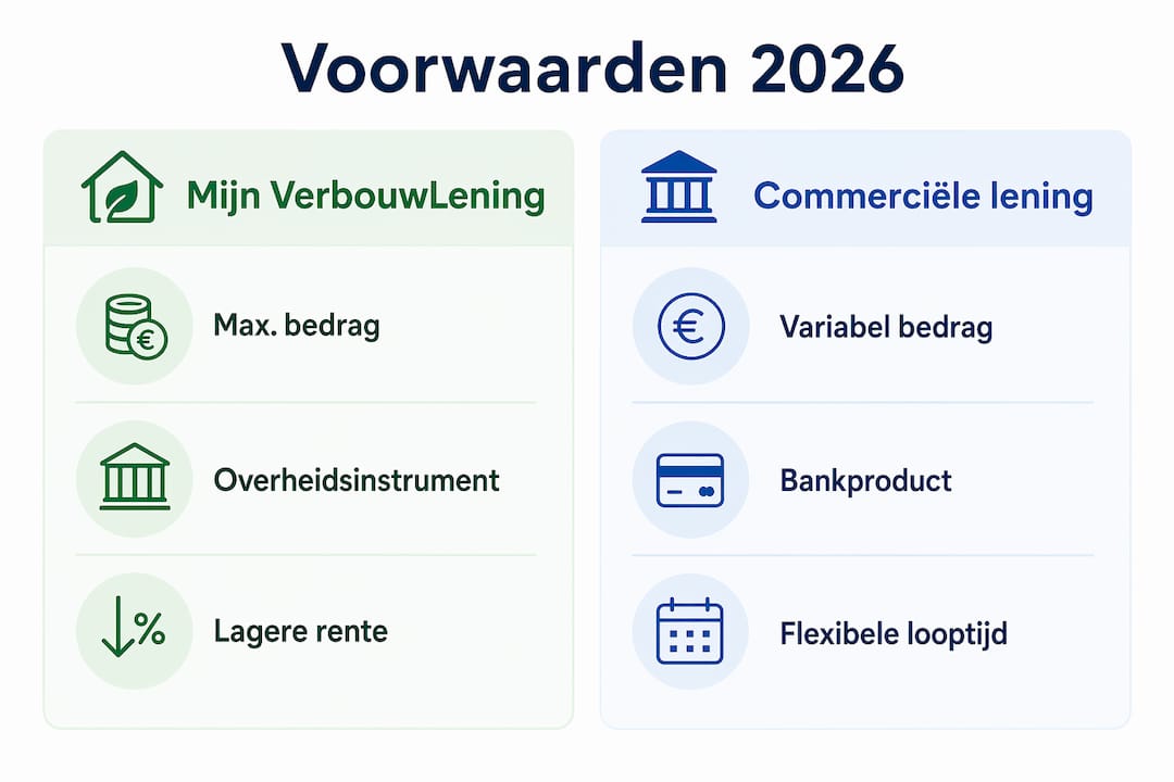 Infographic: alle voorwaarden voor groene leningen in 2026 op een rij