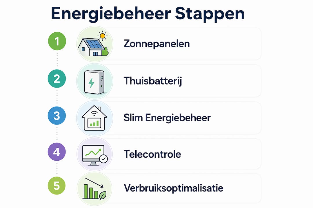 Infographic: Stapsgewijs aan de slag met energiemanagement in Vlaanderen