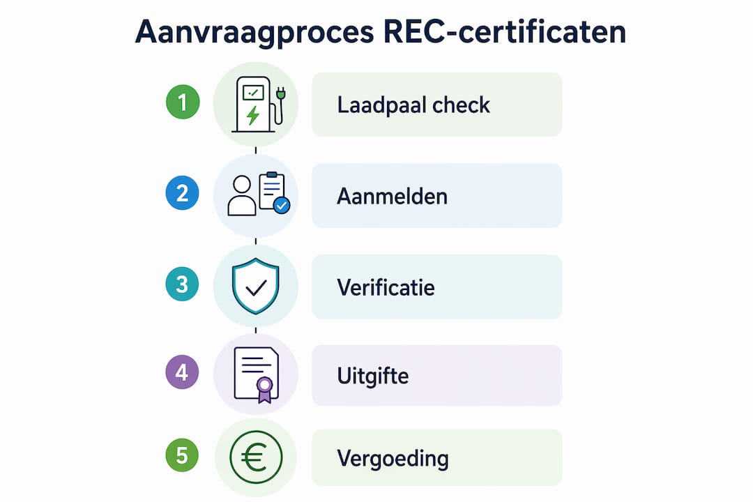 Infographic: stap-voor-stap handleiding voor het aanvragen van REC-certificaten