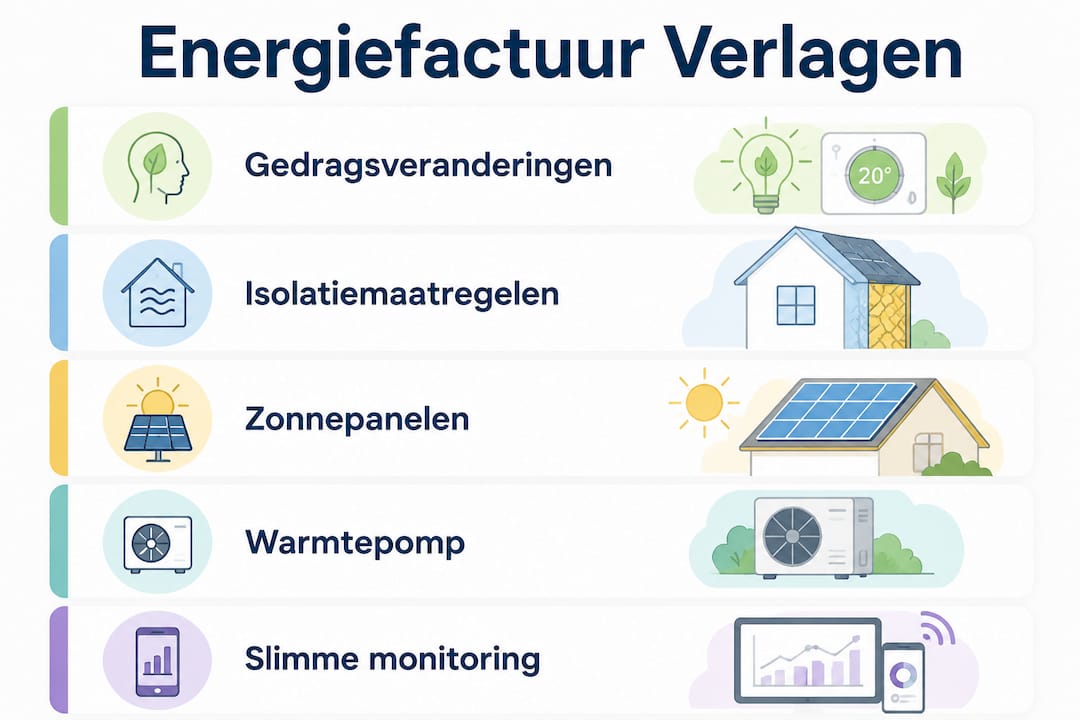Infographic: zo bespaar je stap voor stap op je energierekening