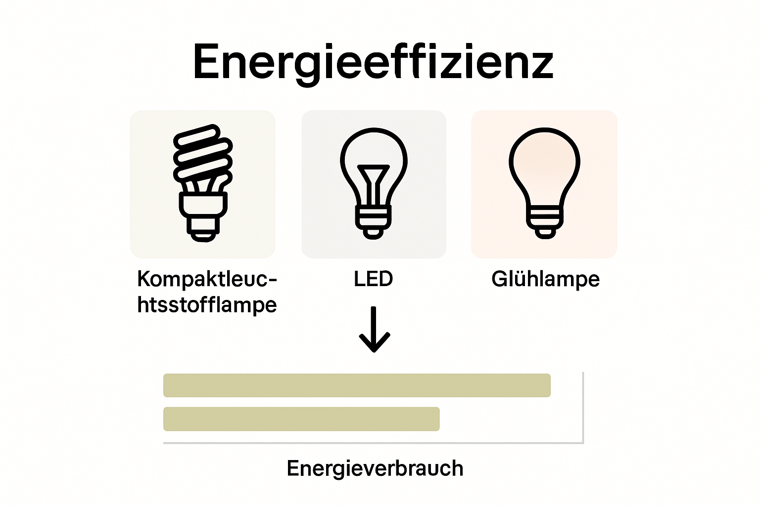 Infographic showing lamp energy efficiency