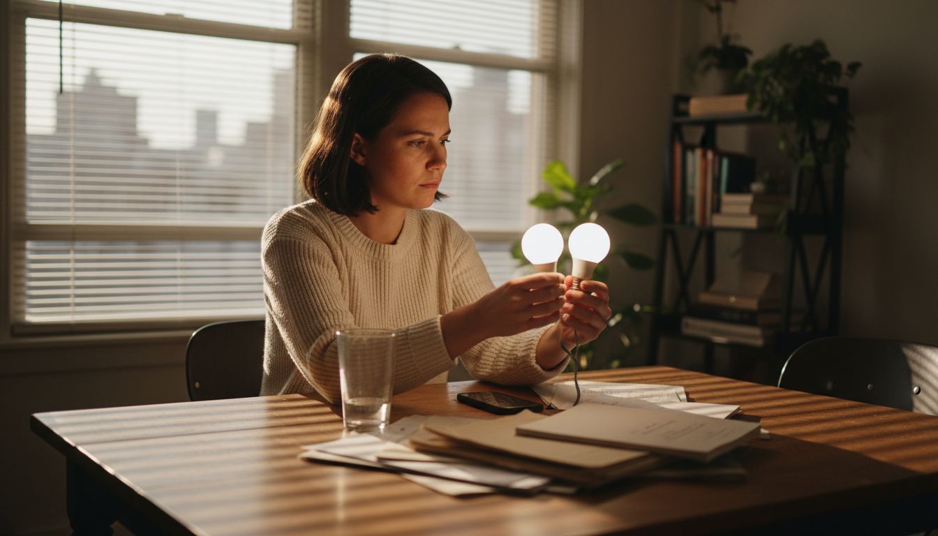 Testing brightness at dining table scene
