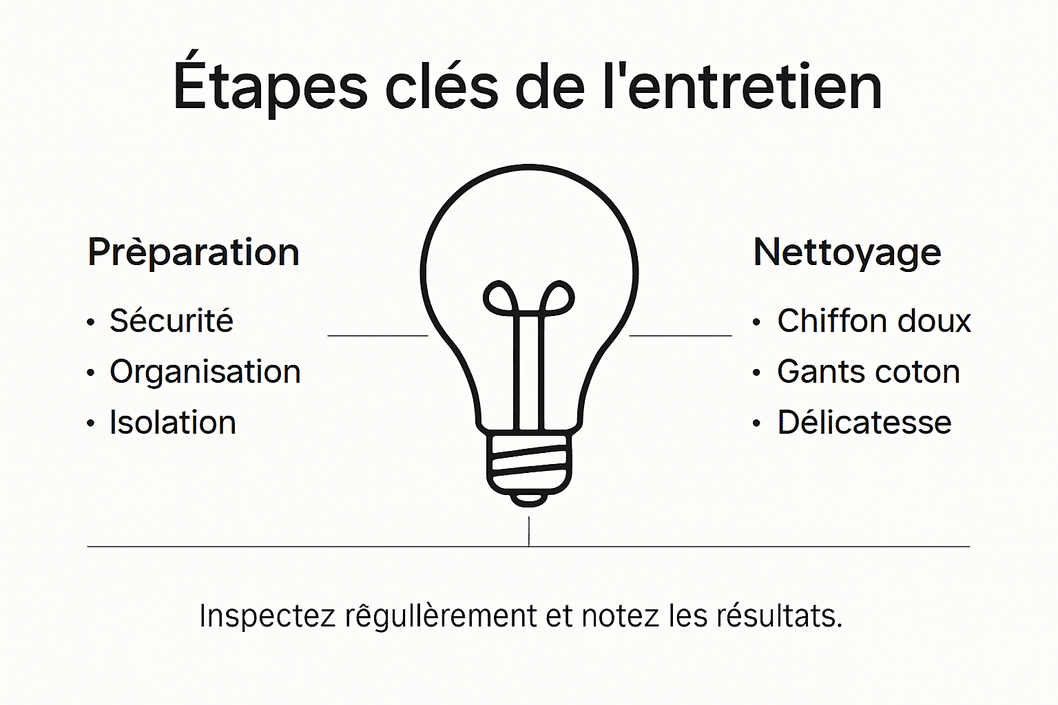 Infographie : les étapes essentielles pour entretenir une vieille ampoule