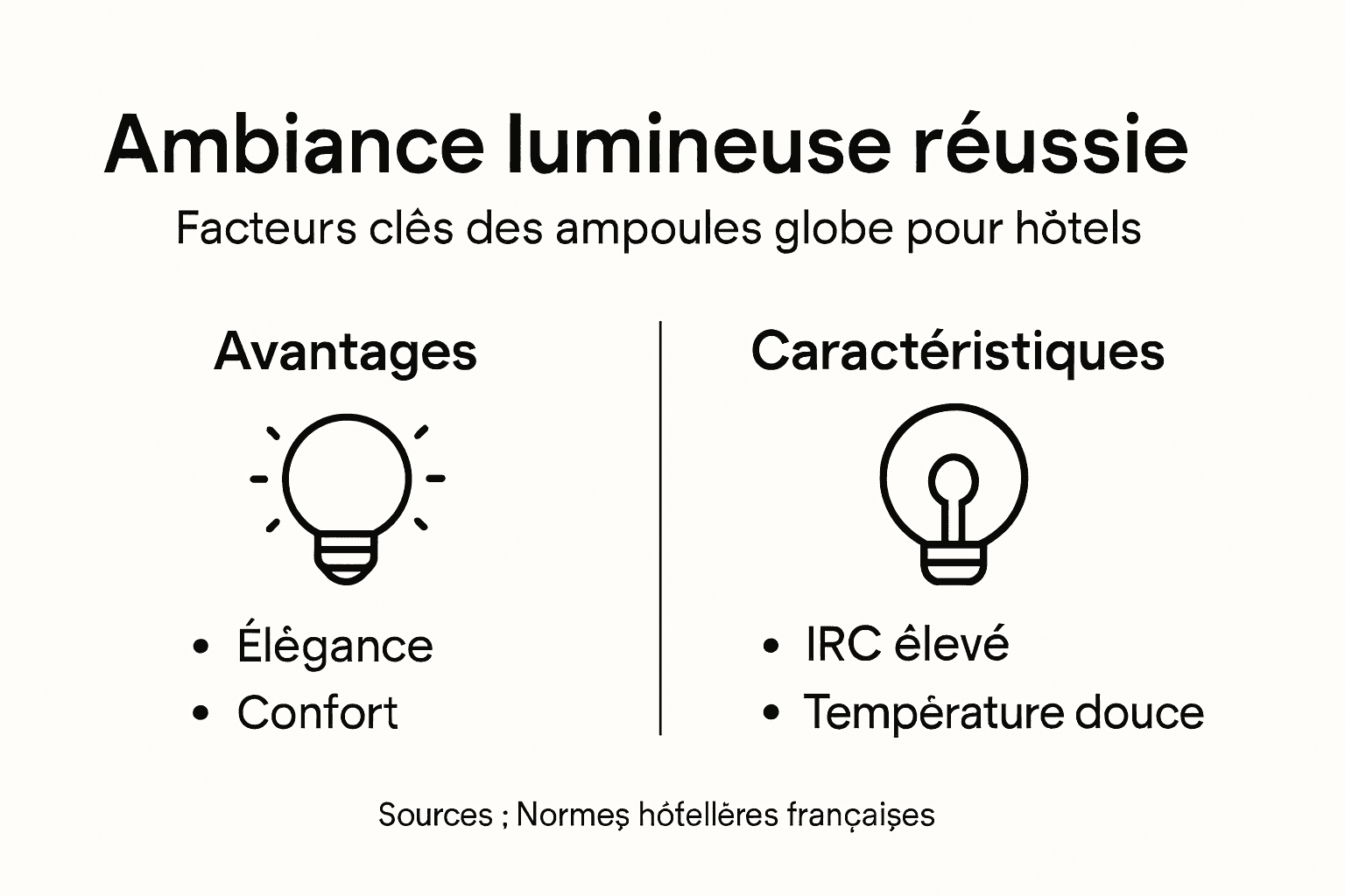 Aperçu des principales caractéristiques d'une ampoule globe en un coup d'œil