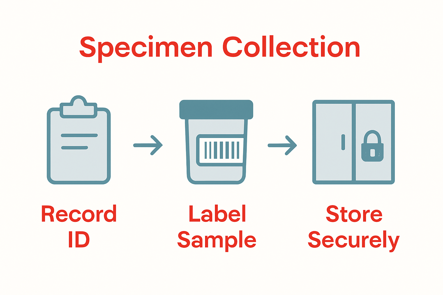 Infographic: steps of specimen collection