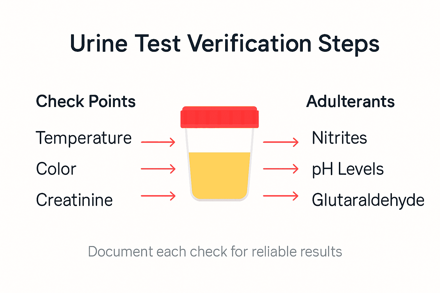 Infographic for urine drug test verification steps