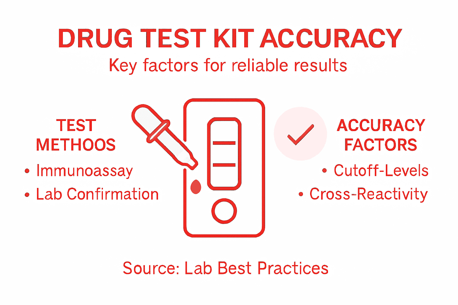 Infographic on accurate drug test kit factors