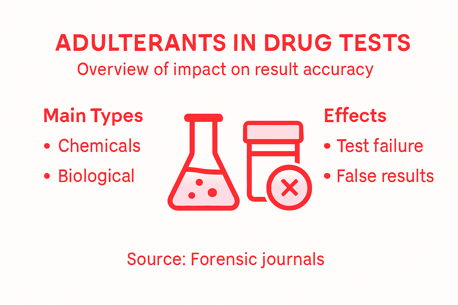 Infographic overview adulterants impact accuracy