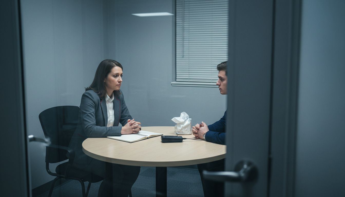 HR staff meeting privately with employee