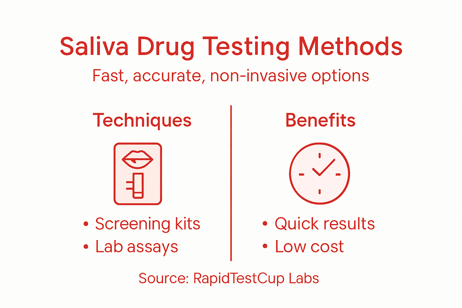 Infographic showing saliva drug test overview