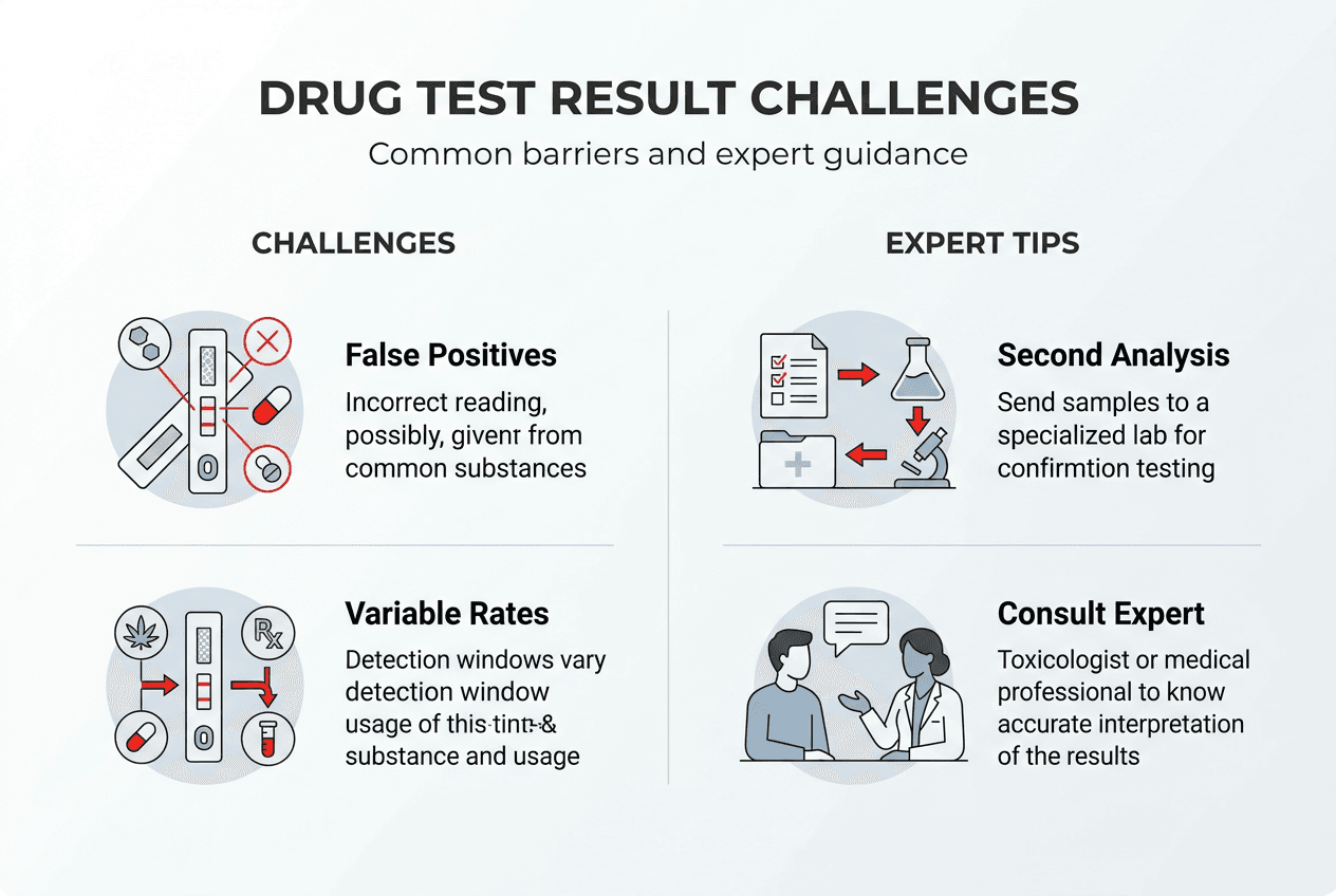 Infographic with result challenges and tips