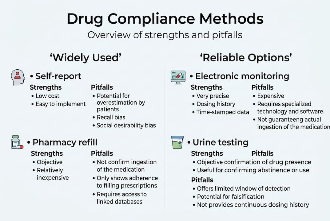 Infographic showing monitoring methods strengths