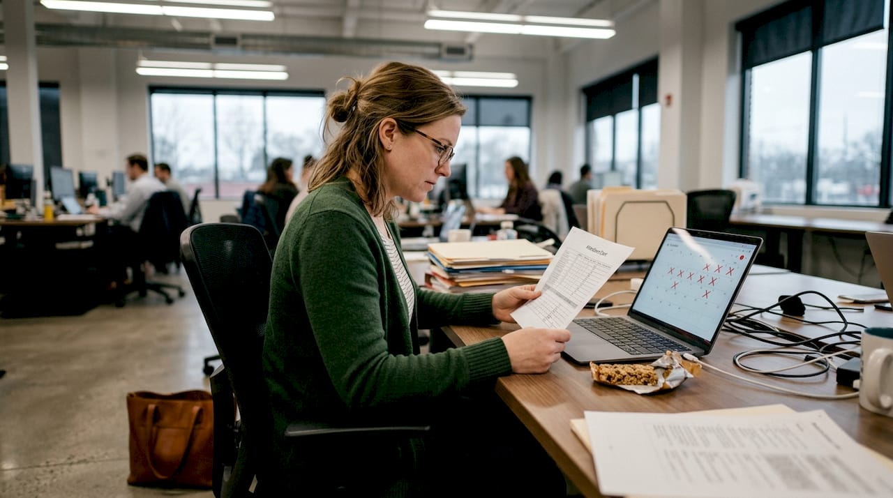 Employee reviews attendance to track productivity