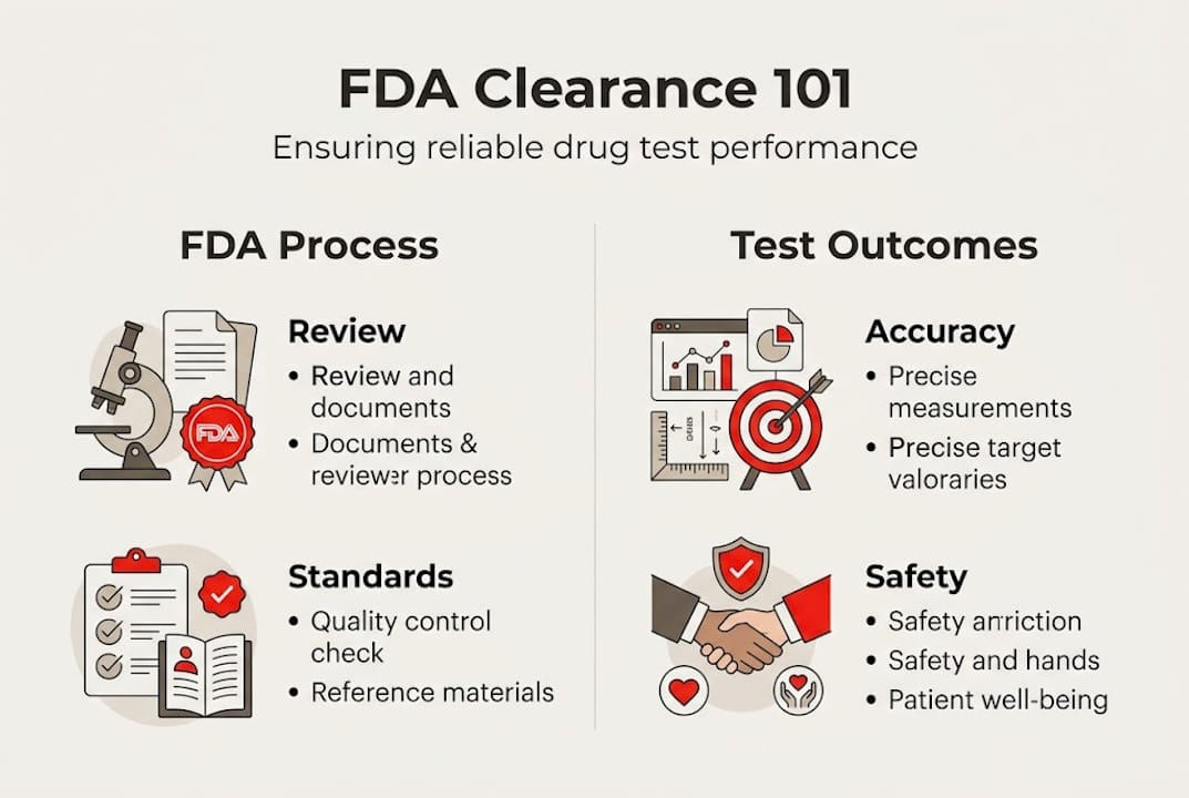 Infographic on FDA clearance and drug testing
