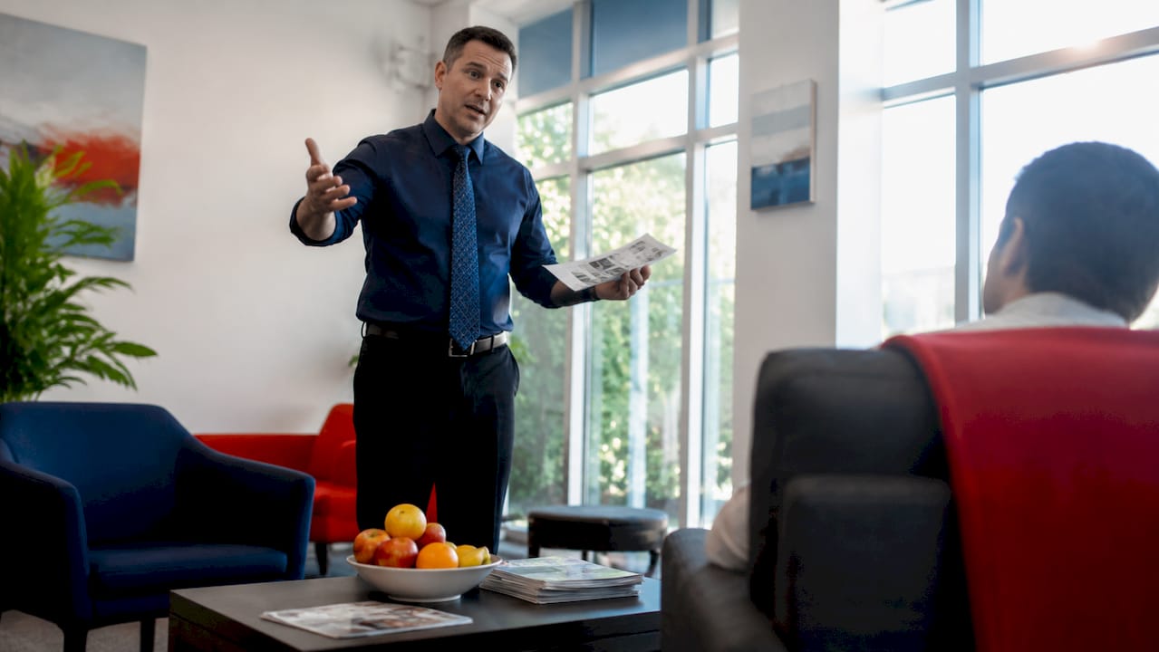 Doctor discussing synthetic drug health risks
