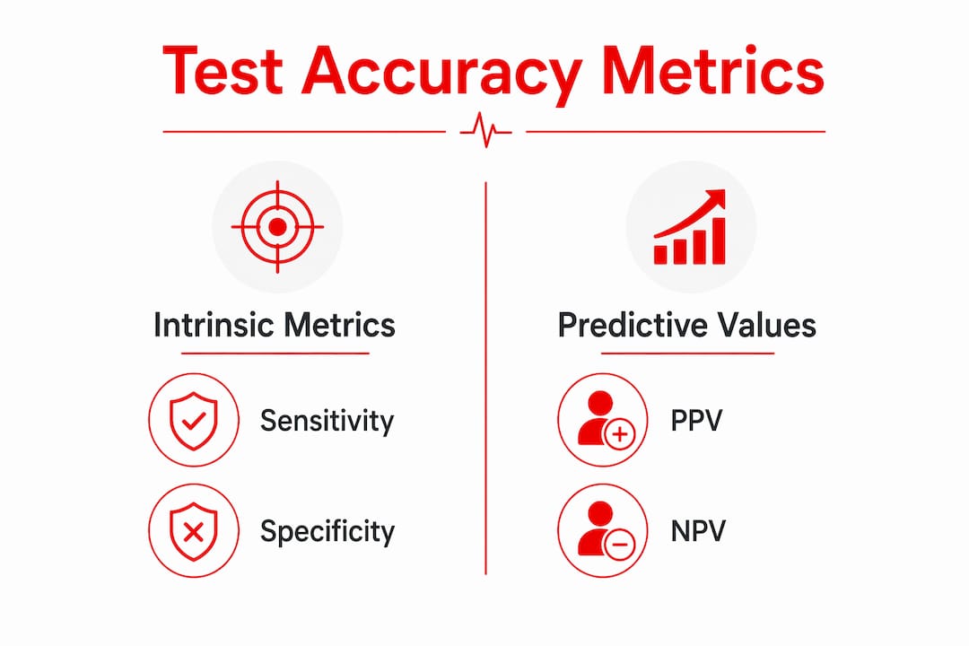 Infographic comparing intrinsic metrics and predictive values
