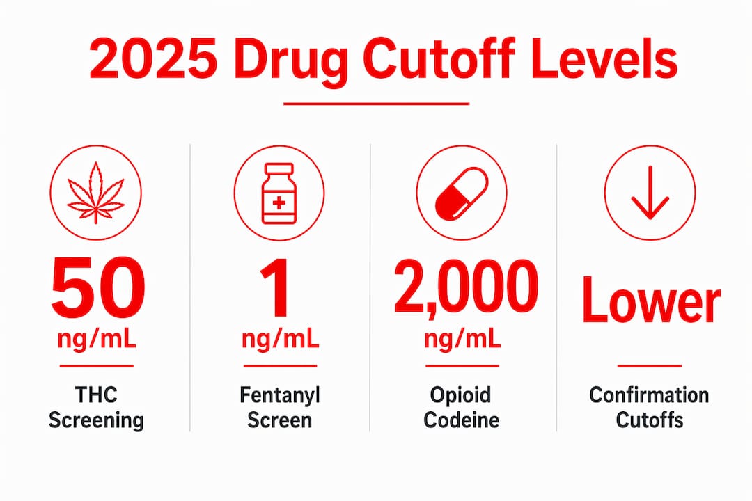 Infographic showing 2025 drug cutoff statistics