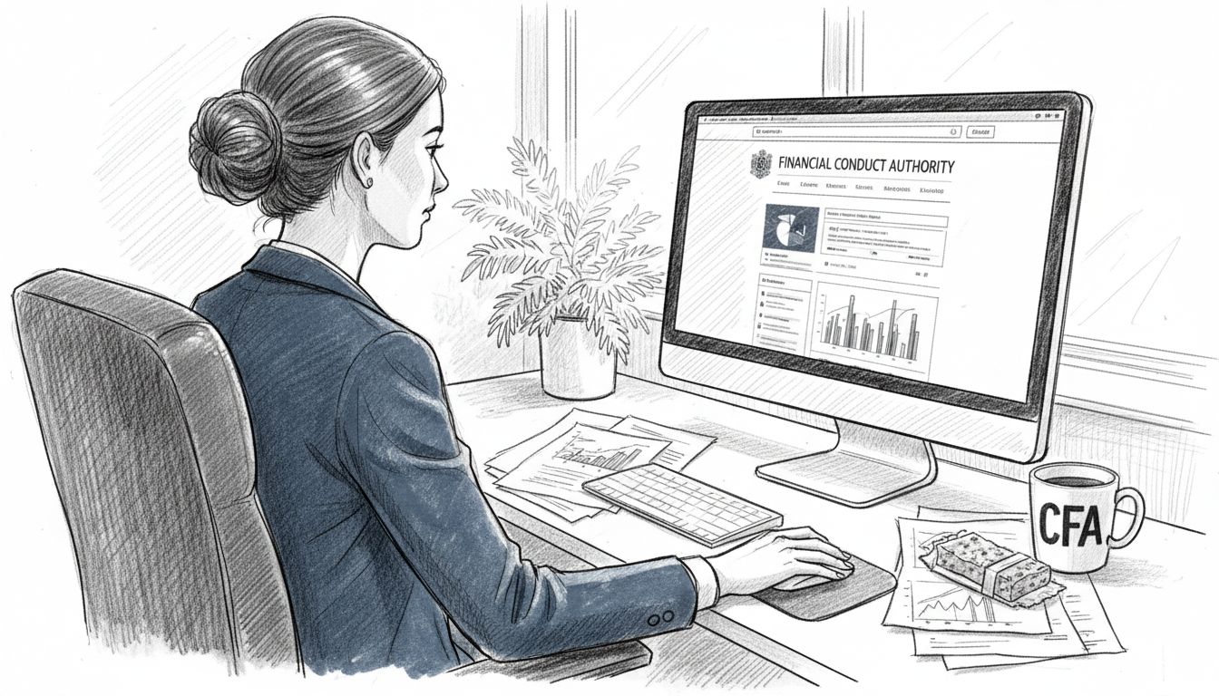 Young adviser checking credentials at desk