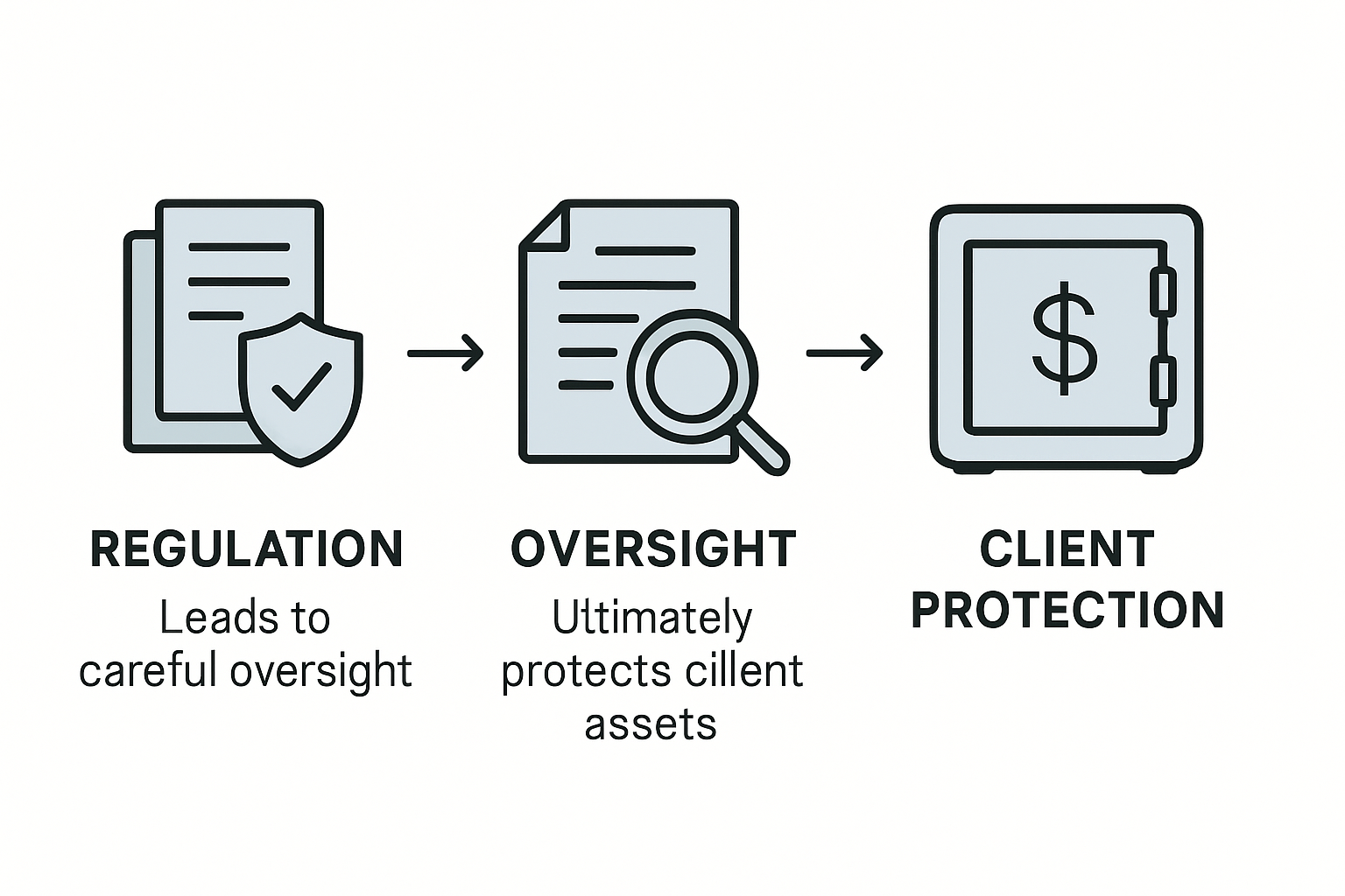 Infographic showing financial regulation process
