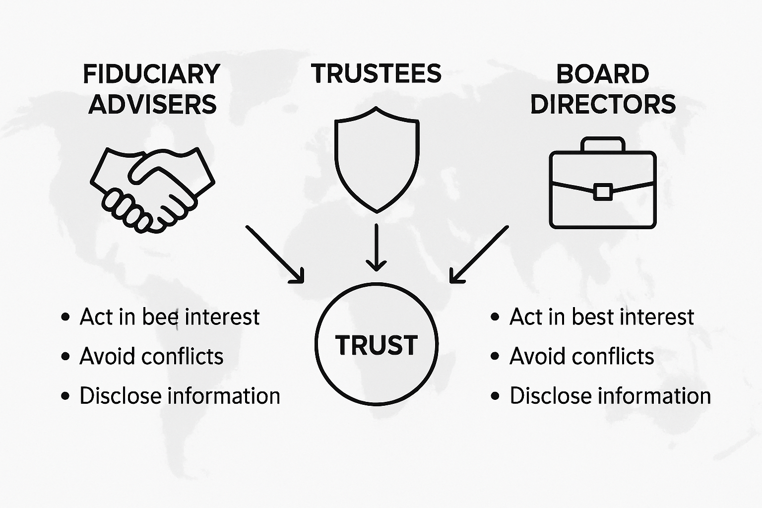 Infographic compares key fiduciary roles
