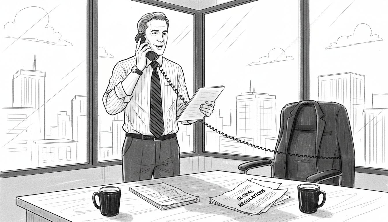 Financial adviser in city office with documents