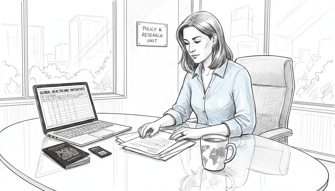 Adviser reviewing expat retirement documents