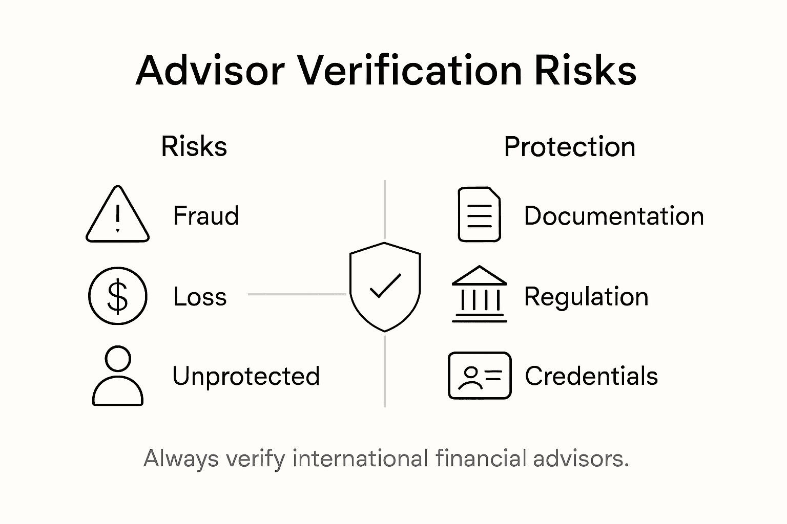 Infographic on financial advisor risks and protections