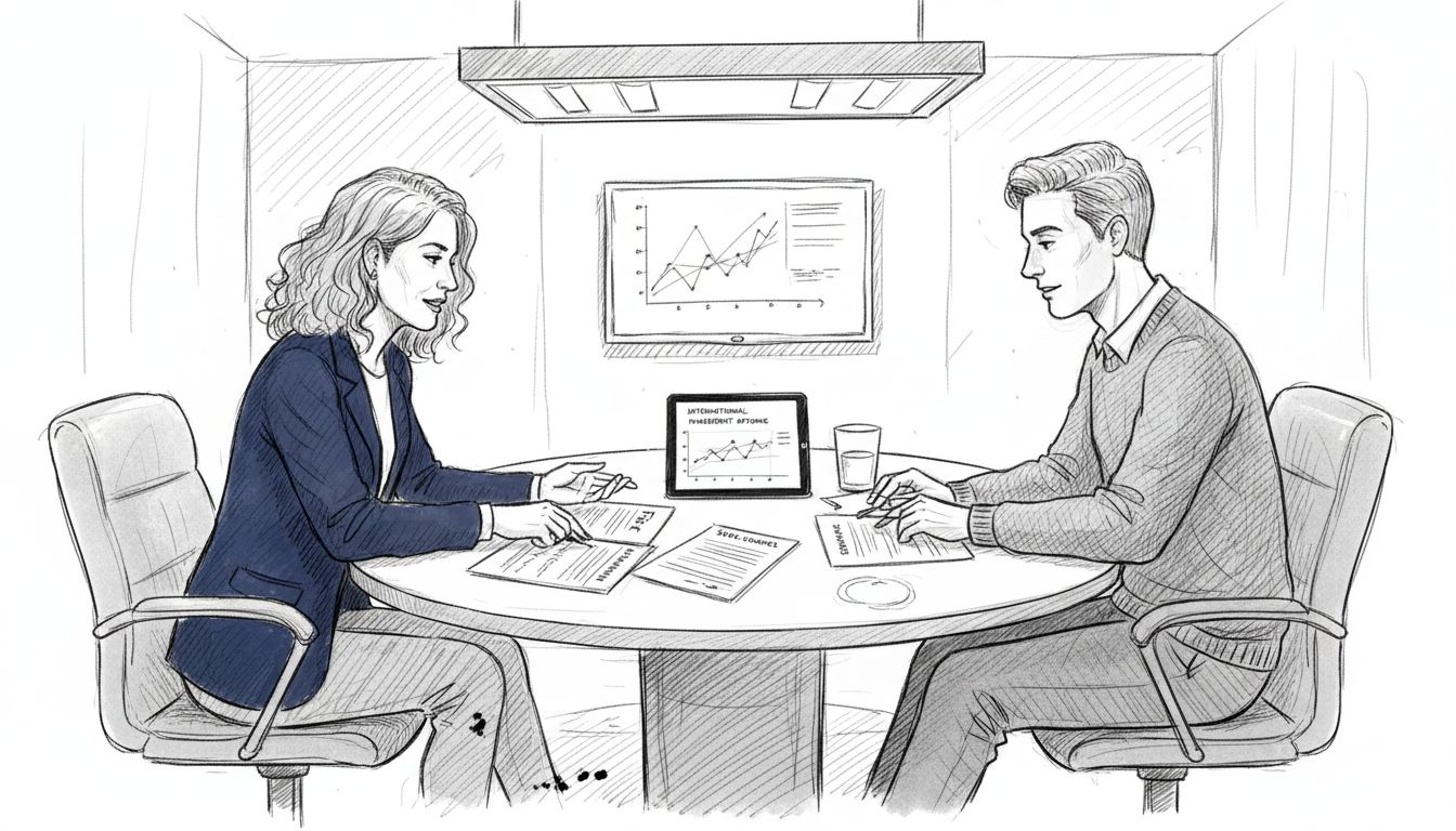 Expat clients comparing investment options