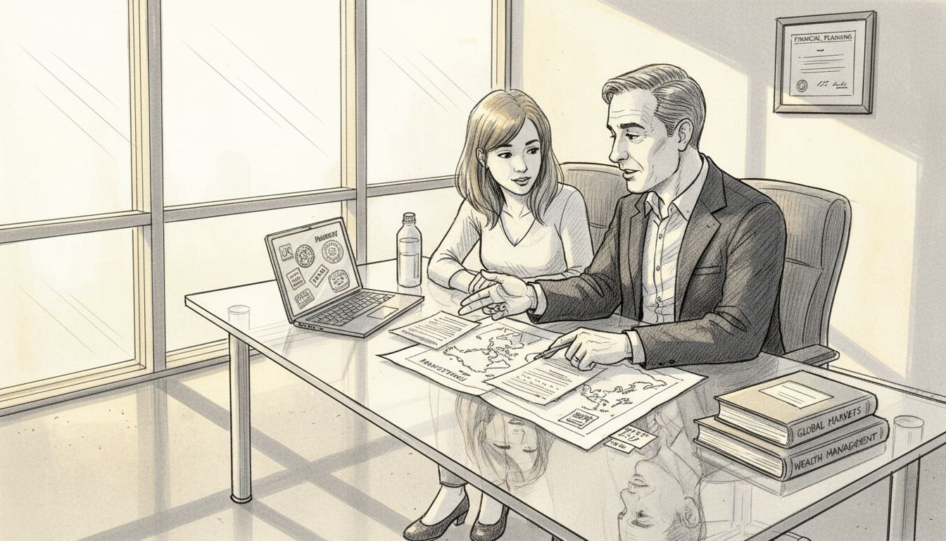 Advisor meets expat couple about finances